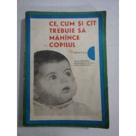     CE,  CUM  SI  CAT  TREBUIE  SA  MANANCE  COPILUL  -  E. ANDREESCU / M. U. GOIDEA / E. SANDULESCU